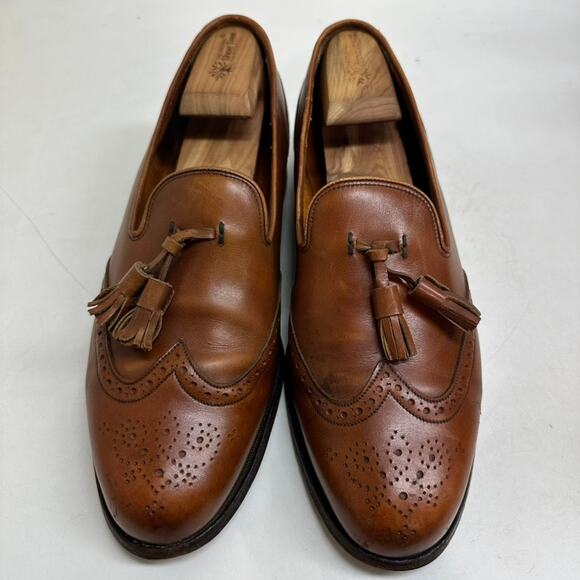 VTG VERY GOOD Grenson Tassel Loafers Brown Calf Wing Made England UK 11 / US 12 - Picture 2 of 13